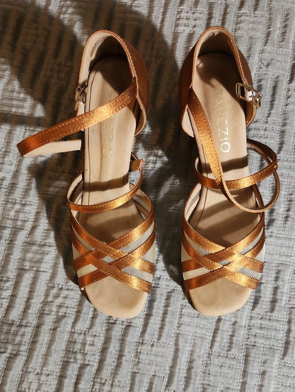 Capezio Women's Strappy Dance Sandals in Metallic Copper